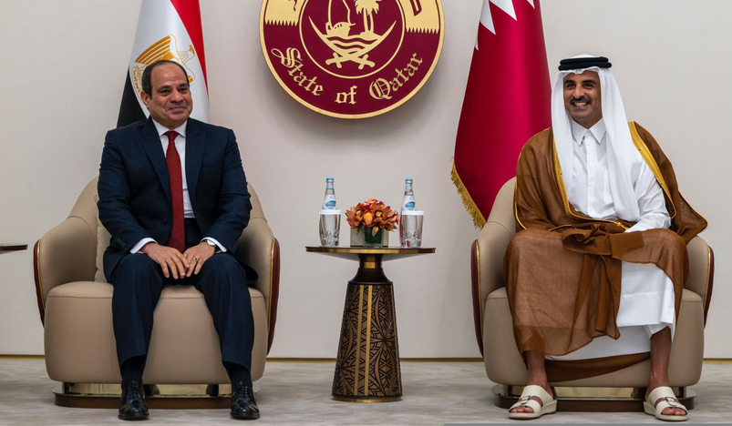 HH the Amir with El-Sisi